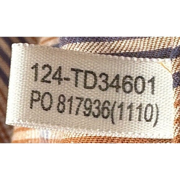 Tommy Bahama Mens Shirt Button Up Long Sleeve Casual Orange Blue Plaid X-Large - Picture 11 of 13